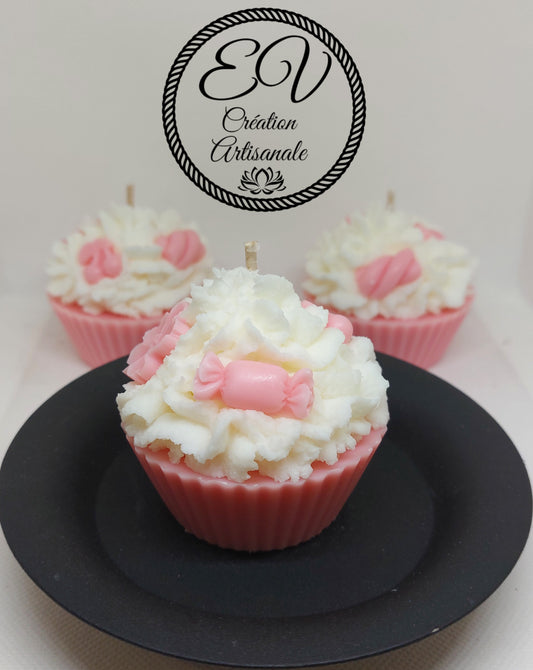 Bougie cupcake CERISE
