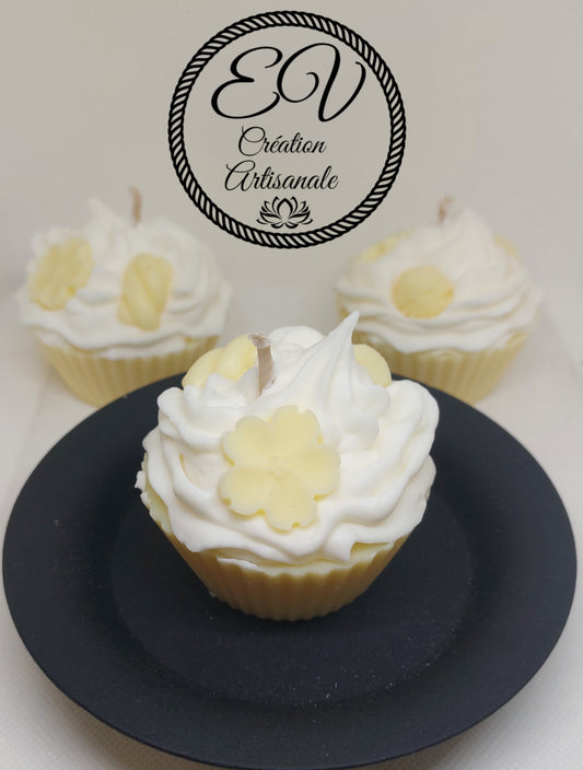 Bougie cupcake CITRON MERINGUE